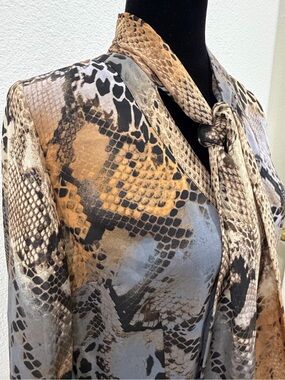 Marc Bouwer Brown and Black Animal Print Top